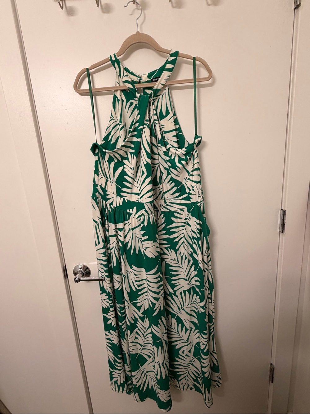 torrid Green and White Tropical Halter Maxi